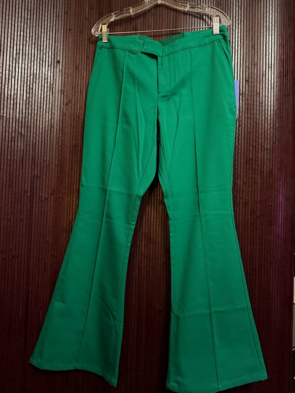 Green Flare Dress Pants